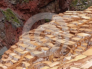 Salinas de Maras - salt evaporation ponds near town of Maras in