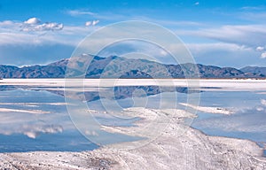 Salinas Grandes on Argentina Andes is a salt desert in the Jujuy Province.