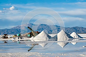 Salinas Grandes Salt desert in the Jujuy, Argentina