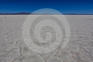 Salinas Grandes salt flat in Salta, Andes, North Argentina