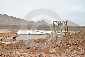 Salinas, old volcano and salt water