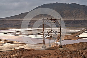 The Salinas of Pedro de Lume is famous for its salty evaporation ponds on the island of Sal. photo