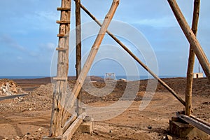 The Salinas of Pedro de Lume is famous for its salty evaporation ponds on the island of Sal. photo