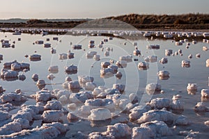 Saline evaporation ponds