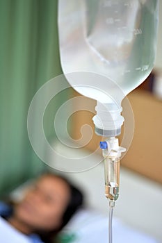 Saline IV drip