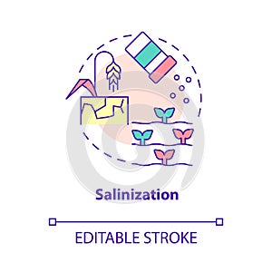 Salinization concept icon
