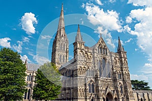 The Salisbury Cathedral in England photo