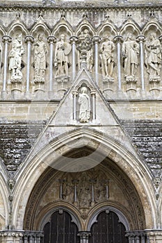 Salisbury Cathedral Facade, England photo