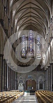 Salisbury Cathedral nave and font