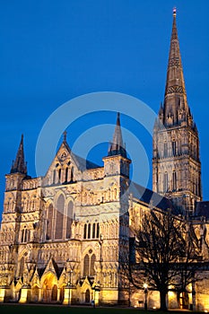 Salisbury Cathedral at Night