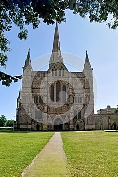 Salisbury Cathedral in Wiltshire in England