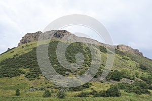 Salisbury Crags in Holyrood park in the centre of Edinburgh