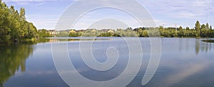 Salish Pond panorama in Fairview Oregon.