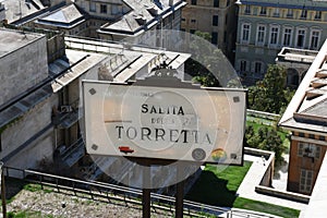 Salita de Torretta Steep Pathway by Public Lift for Castelletto Levante, Genoa, Italy photo