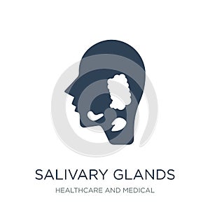 salivary glands icon in trendy design style. salivary glands icon isolated on white background. salivary glands vector icon simple