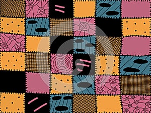 Sally theme patchwork quilt theme photo