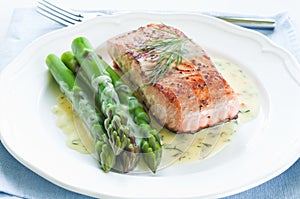 Salmon with Asparagus photo