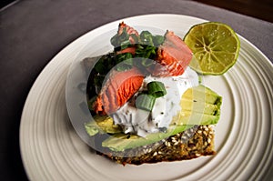 Salmon and Avocado - Healthy Breakfast