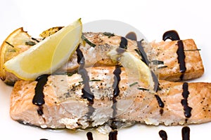 Salmon with balsamic vinegar