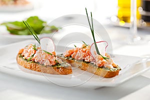 Salmon Bruschetta