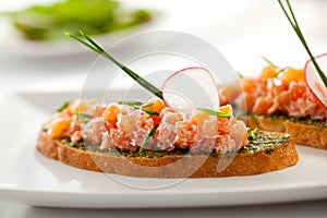 Salmon Bruschetta