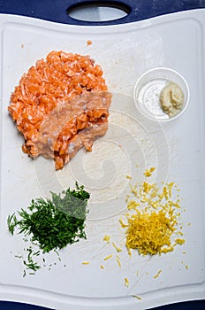 Salmon burger ingredients