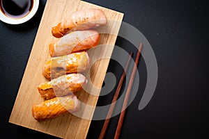 salmon burned sushi