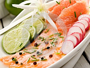 Salmon carpaccio