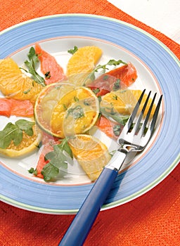 Salmon and citrus appetizer