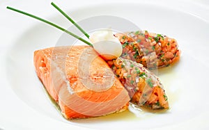 Salmon confit delicious Breakfast seafish