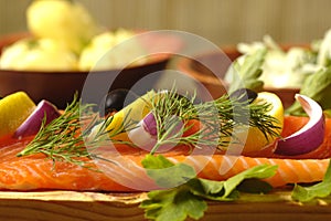 Salmon Dish with Boiled Potatoes