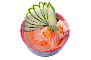 Salmon donburi