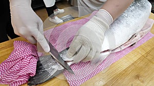 Salmon filet partitioning