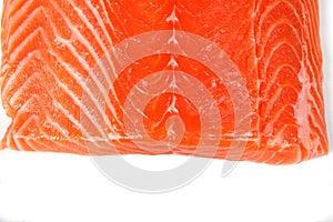 Salmon fillet close-up