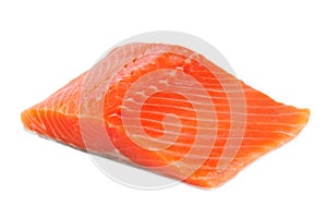 Salmon Fillet Isolated on White Background photo