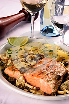 Salmon fillet served in Brazil gastronomy