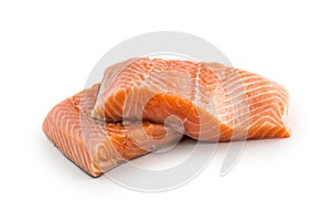 Salmon fish. Salmon fillet isolated on white