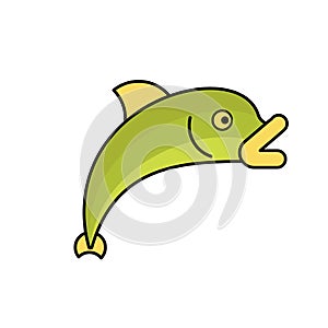 Salmon fish isolated. Marine animal Vector illustration. photo