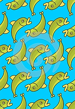 Salmon fish pattern seamless. Background Marine animal Vector il photo