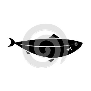 Salmon fish silhouette icon