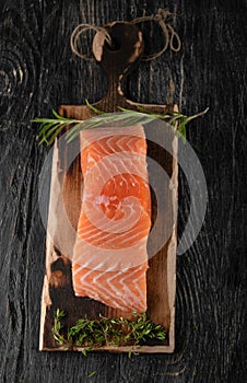 Salmon fresh on a