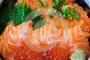 Salmon with Ikura