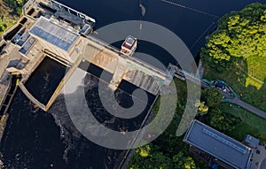 Salmon Ladder at the Pitlochry Dam and Hydro Electric Power Station on The River Tummel