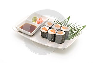 salmon maki sushi- japanese food style