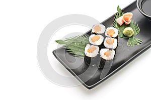 salmon maki sushi- japanese food style