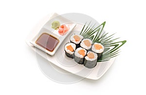 salmon maki sushi- japanese food style