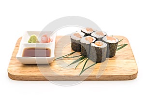 salmon maki sushi- japanese food style