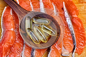 Salmon oil capsules