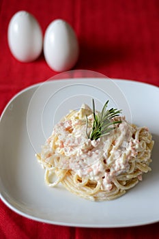 Salmon pasta