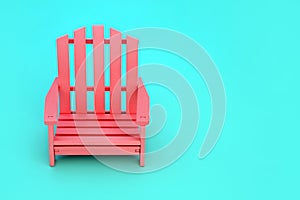 Salmon Pink Wooden Chair for Solitude